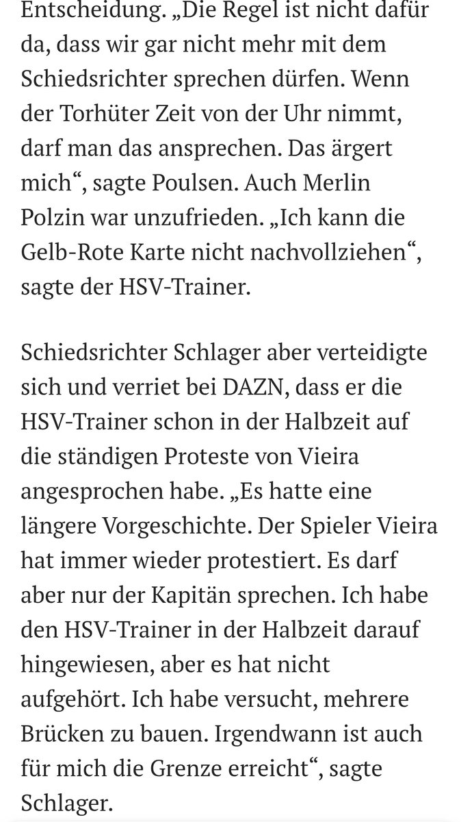 Daniel Schlager hat Fabio Vieira nicht vom Platz gestellt, weil Vieira sich im Ton vergriffen hat, sondern schlichtweg weil er den Schiri genervt hat...

Das ist dann schon eine sehr extreme Auslegung der Kapitänsregel. Auf Zeitspiel hinweisen und dafür fliegen wirkt sehr komisch