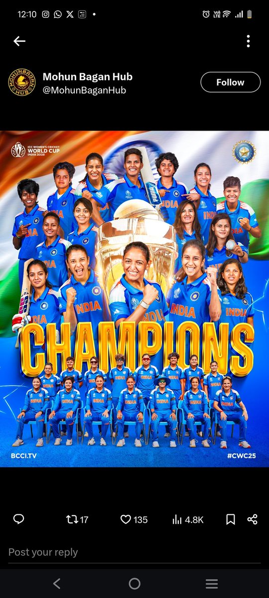 RajkumarGupta26's tweet image. ये जीत भारत की है 
 #INDWvsSAW
#ICCWomensWorldCup2025 
Congratulations Team India