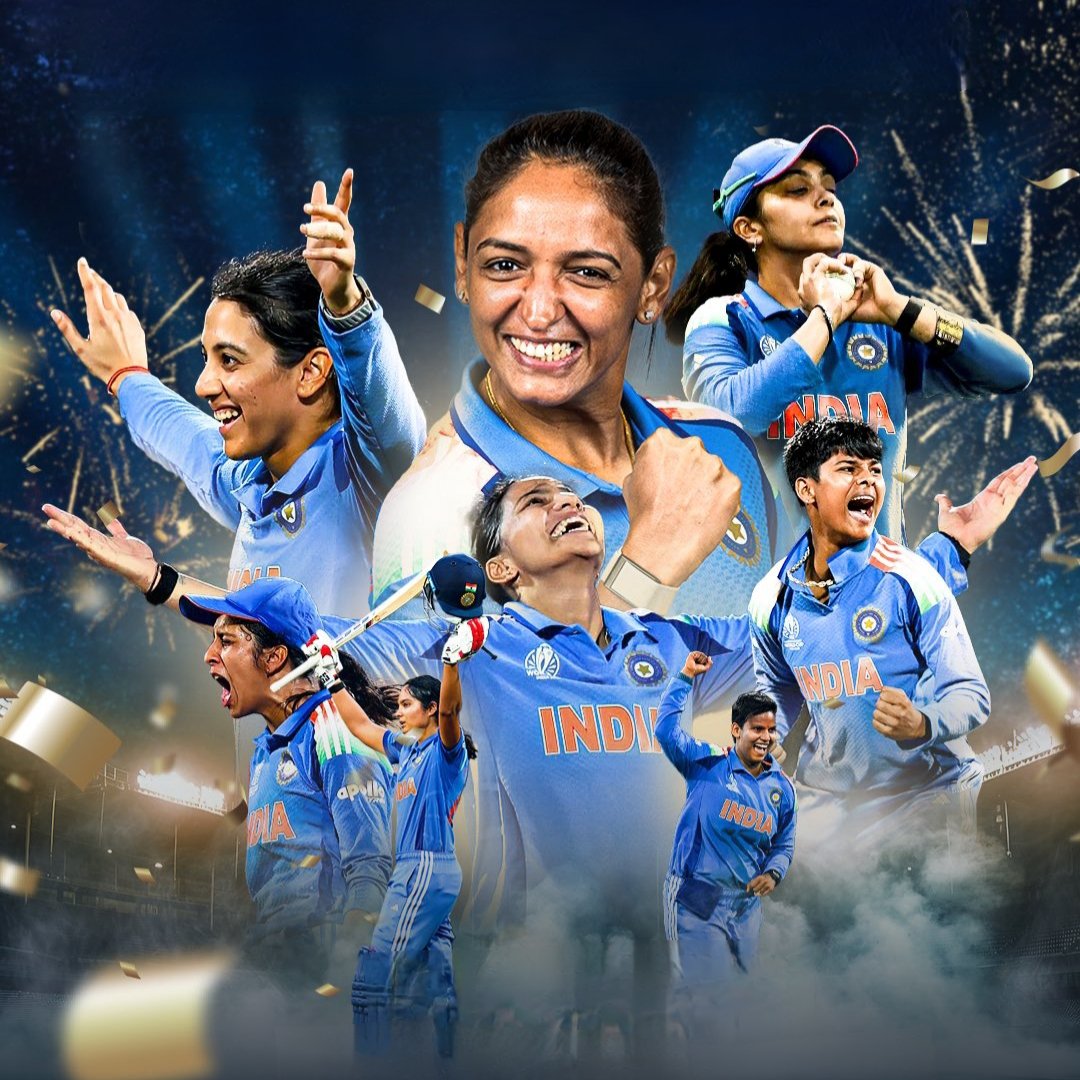 Knowledgekaadda's tweet image. Champions of the World!🏆🇮🇳

Congratulations to Team India on a phenomenal victory in the ICC Women&apos;s Cricket World Cup 2025.

Your triumph is a proud moment for the nation and an inspiration for every young girl with a dream.
#WorldCup #ICCWomensWorldCup2025 #IndianCricket…