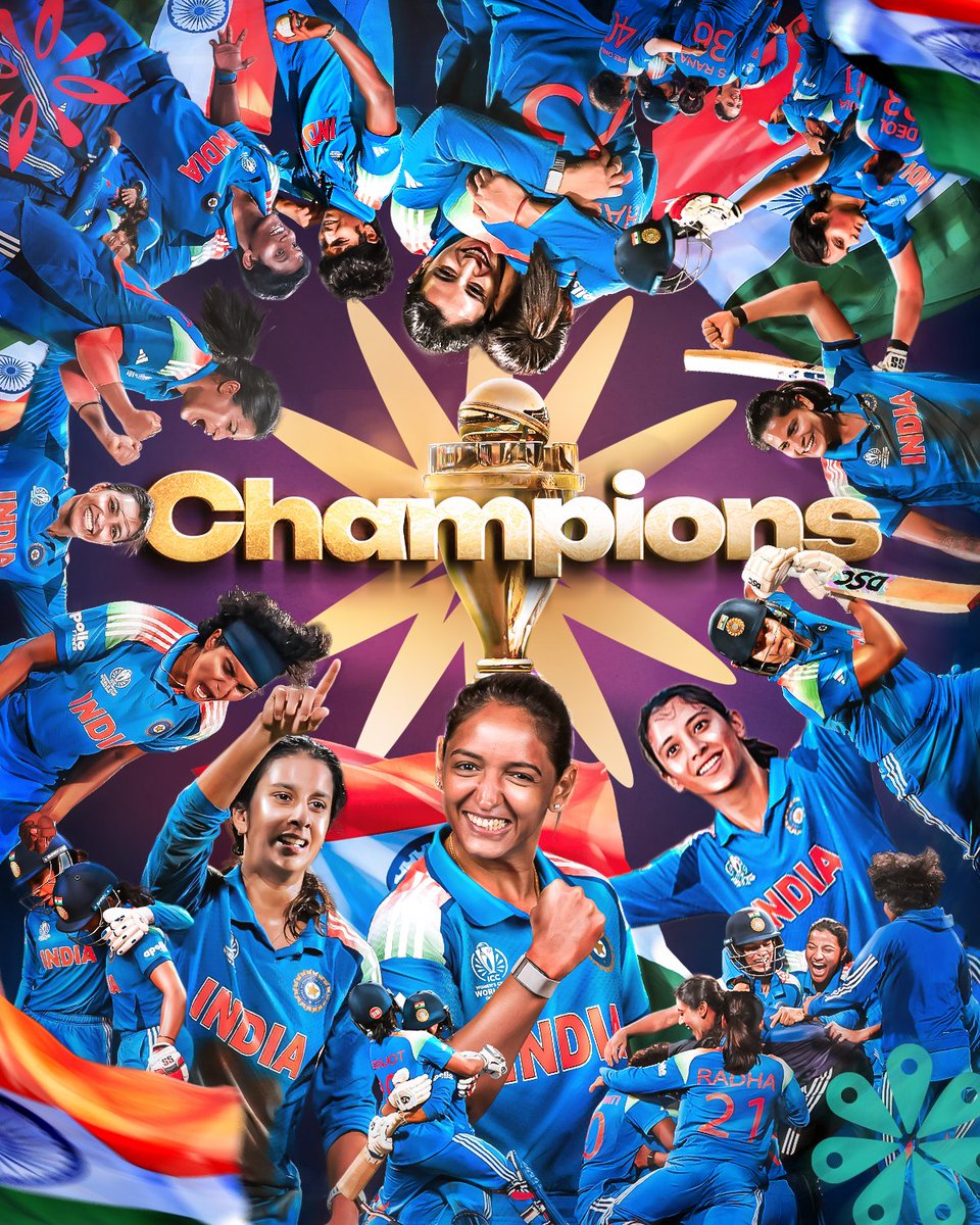 FatyanKumar's tweet photo. The Indian women team are the champions now! 

A big congratulations to #TeamIndia

#CWC2025 https://t.co/FDAPHvfpvZ