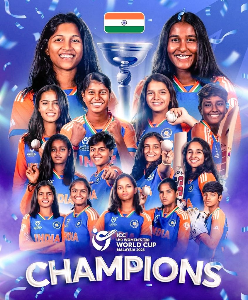 भारतीय महिला क्रिकेट टीम ने दक्षिण अफ्रीका को #ICCWomensWorldCup2025 में हराकर पहली बार ट्राॅफी को भारत के नाम कर दिया है, यह पूरे देश के लिए गर्व का क्षण है

Well done Shafali Verma and Deepti Sharma 🔥

#INDWvsSAW #IndianCricket
