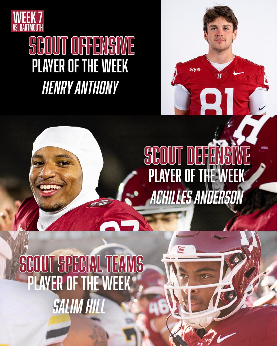 We're back this week with our players of the week!

These dudes were integral in our win yesterday vs. Dartmouth.

#OneCrimson #GoCrimson