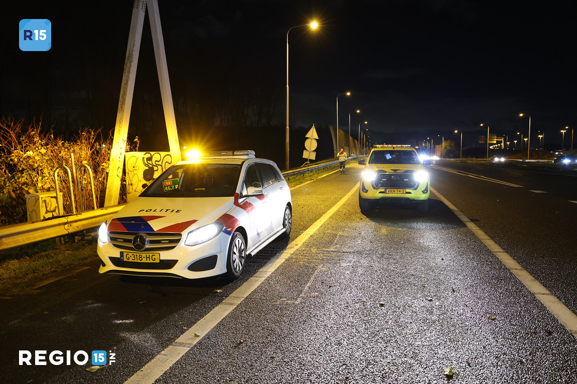 Verbindingsweg A4/A13 afgesloten na eenzijdig ongeval