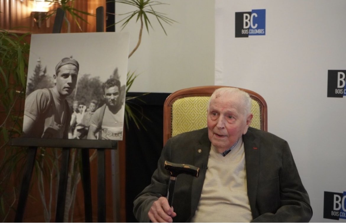 Le 8 février 2024 à la mairie de Bois Colombes pour fêter les 100 ans de Charles Coste 🚴🏻‍♂️ qui vient de nous quitter à 101 ans 😢 🕊️