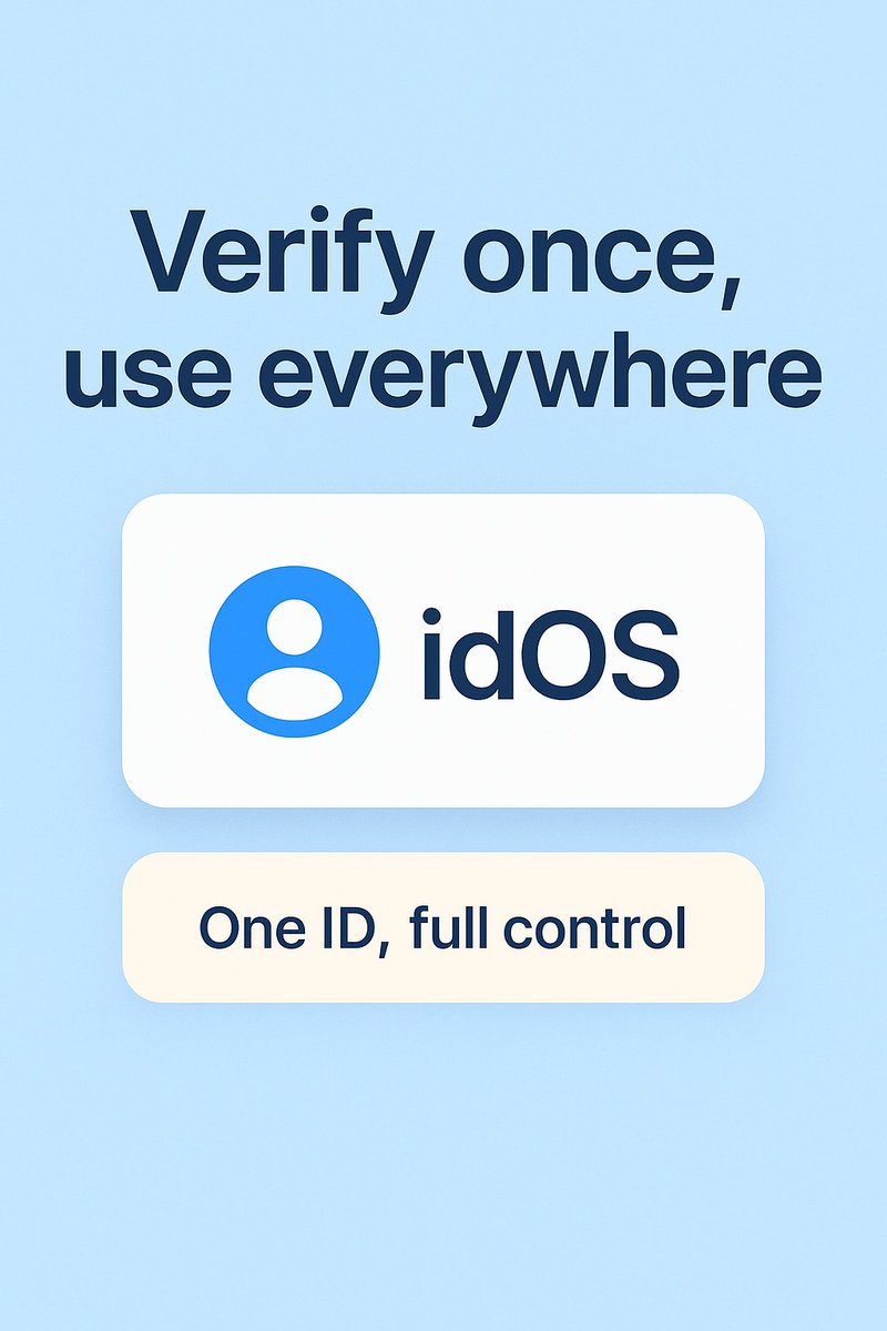 YP_analytics's tweet image. Got to explain how @idOS_network works to my friend today.

Me: bro, I’m done doing KYC on every new app.
Friend: yeah, it’s exhausting.
Me: @idOS_network fixed that, Verify once, use it anywhere in Web3.
Friend: fr? no repeats?
Me: yup. One ID, full control, real privacy.