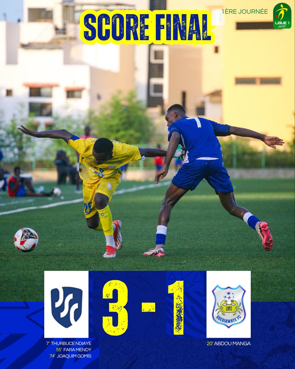 fc_guediawaye's tweet image. Fin du match. Cette journée se solde par une défaite à l’extérieur.

#guediawayefc #lsfp #AllezLesCrabes #GFC #DSCGFC