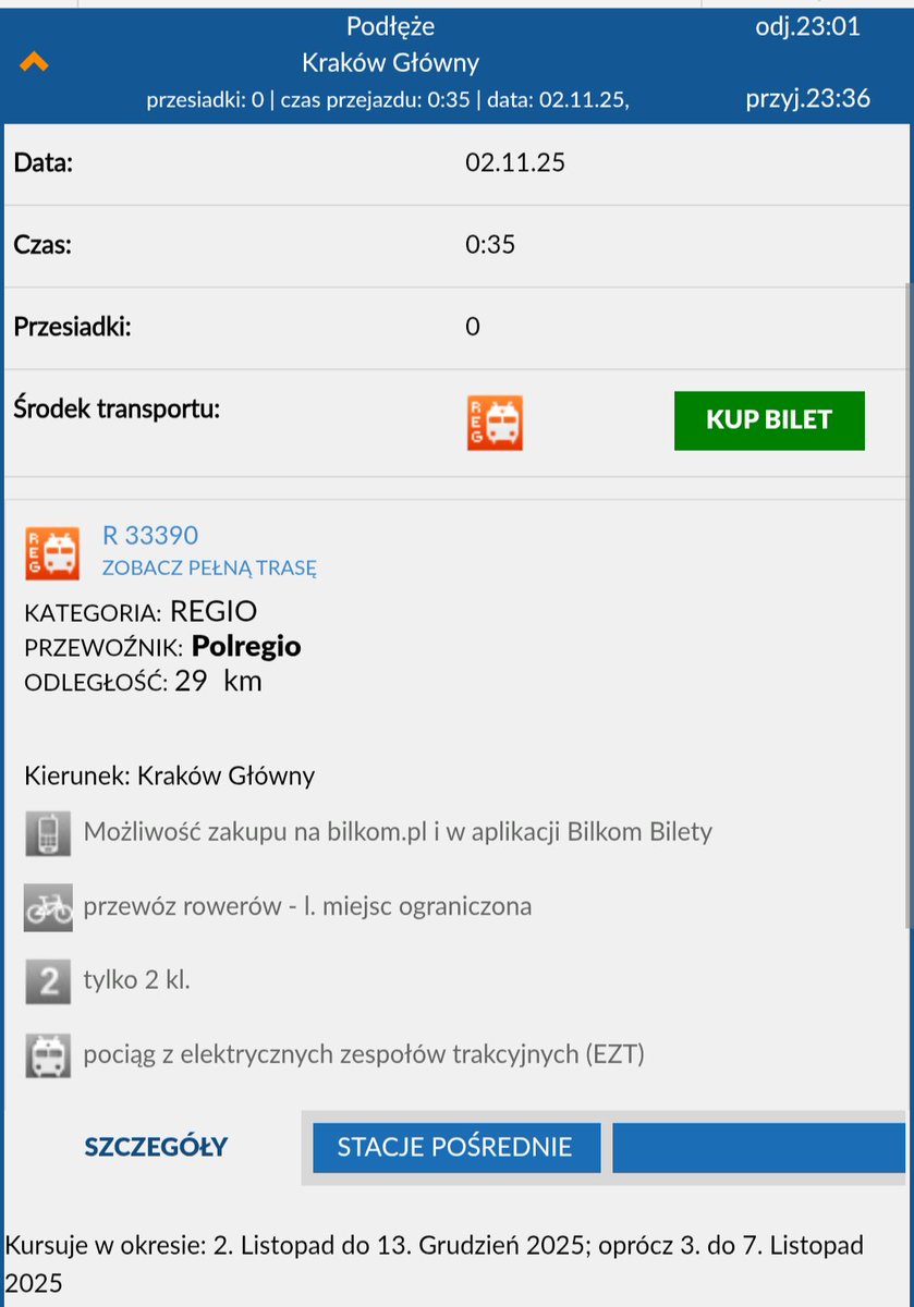 Pociąg widmo, czyli spóźnione halloween którego prawie padłm ofiarą xD

Normalnie widnieje na rozkładach PKP, ale nie widnieje w koleo i na stronie polregio, babka na infolinii też mówi że takiego nie ma