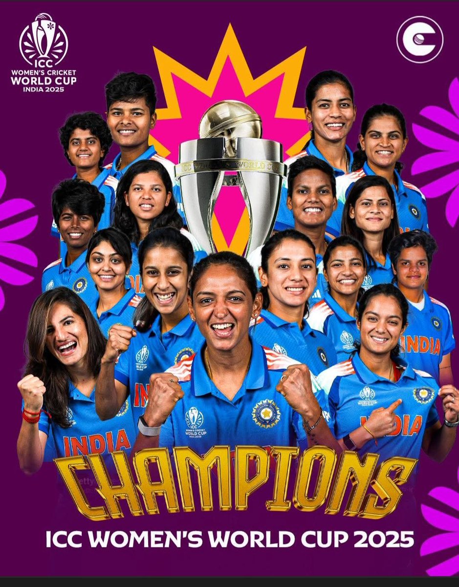 Very..... congratulations 🎉👏 so proudly Team INDIA🏆🇮🇳well done 👏.......❤️world champion 🏆 
#INDvsSA2025🥳😊🎊🎉🇮🇳💃🕺