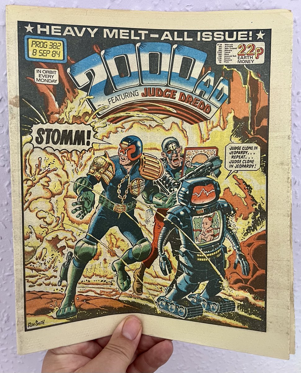 Prog 382

Yesterday, I declared that the pun on the front cover was probably the best 2000AD had done yet. Today, I am suggesting this pun might be their worst.