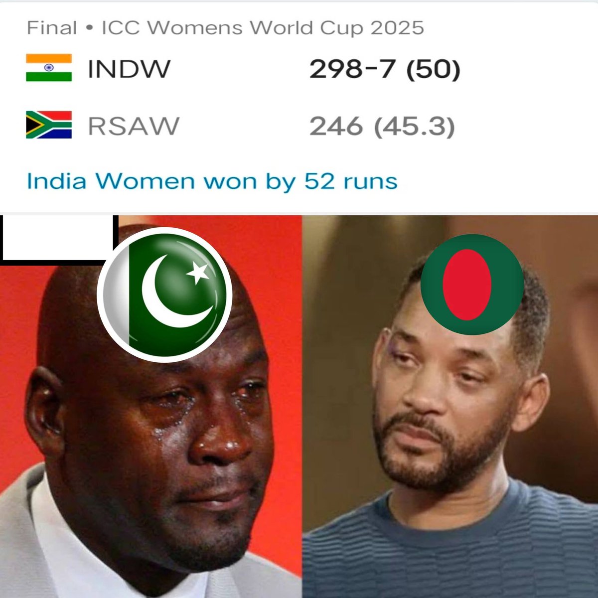 Ye Kya hogya Paijaan 🤡😭
#WomensWorldCup2025