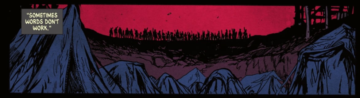 Ces deux cases de l'annual d'Absolute Batman par Daniel Warren Johson résume parfaitement ce que je dis dans ce thread et ce qu'est le Batman de l'univers absolute