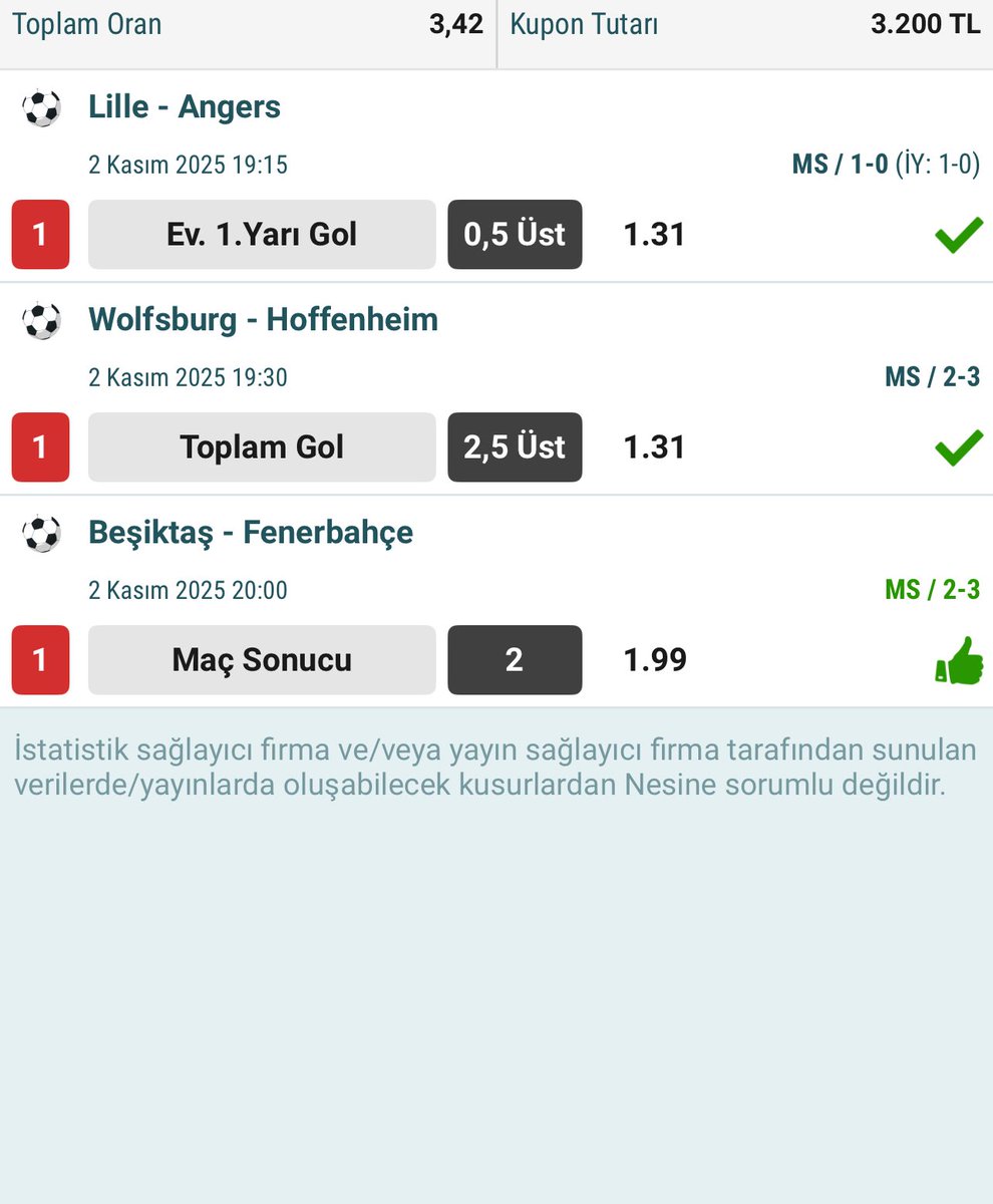 ✅ GÜNÜN İDEAL KOMBİNESİ KAZANDI

🫡 Herkesi tebrik ediyorum.