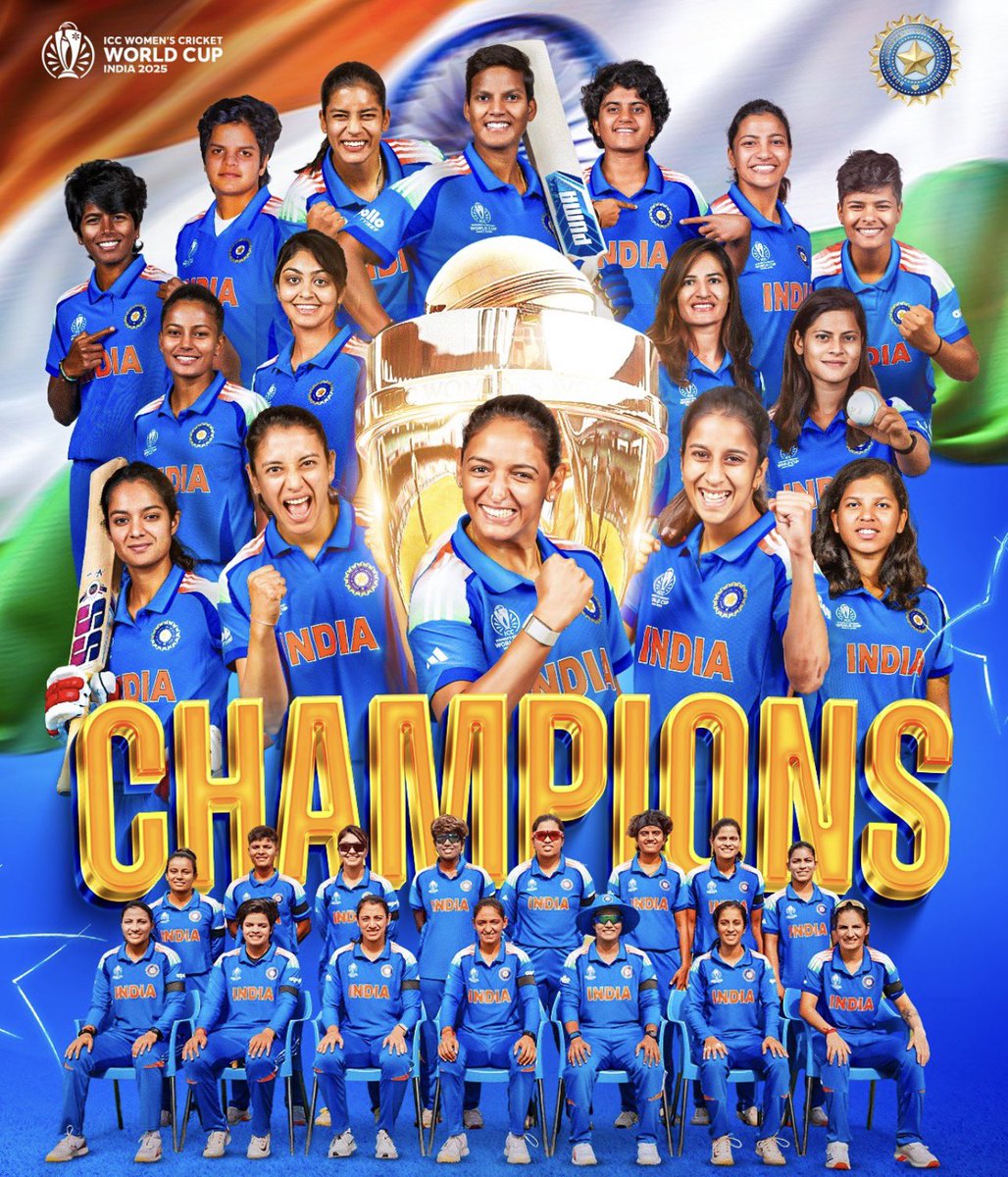 cryptobyaksh's tweet image. Alexa, play Chak De India on loop.
The Queens of Cricket just brought the cup home! 🏆🇮🇳
Proud, emotional, and inspired — India are the World Champions once again!
#ChakDeIndia #Champions #CWC25 #WomenInBlue #HistoryMade