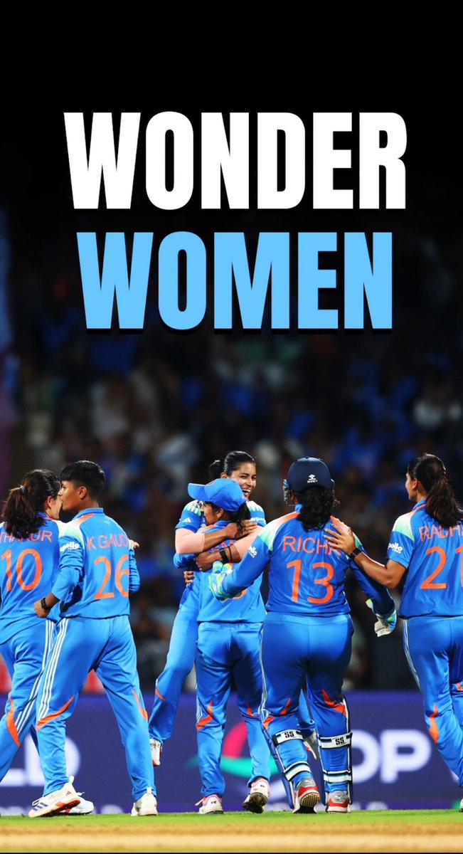 🏆Champions Of The World 🏆
Congratulations to #TeamIndia on winning their maiden ICC Women's Cricket World Cup 🇮🇳 
#ProudMoment
#WomenInBlue 
 #CWC25 
#Final 
#INDvSA