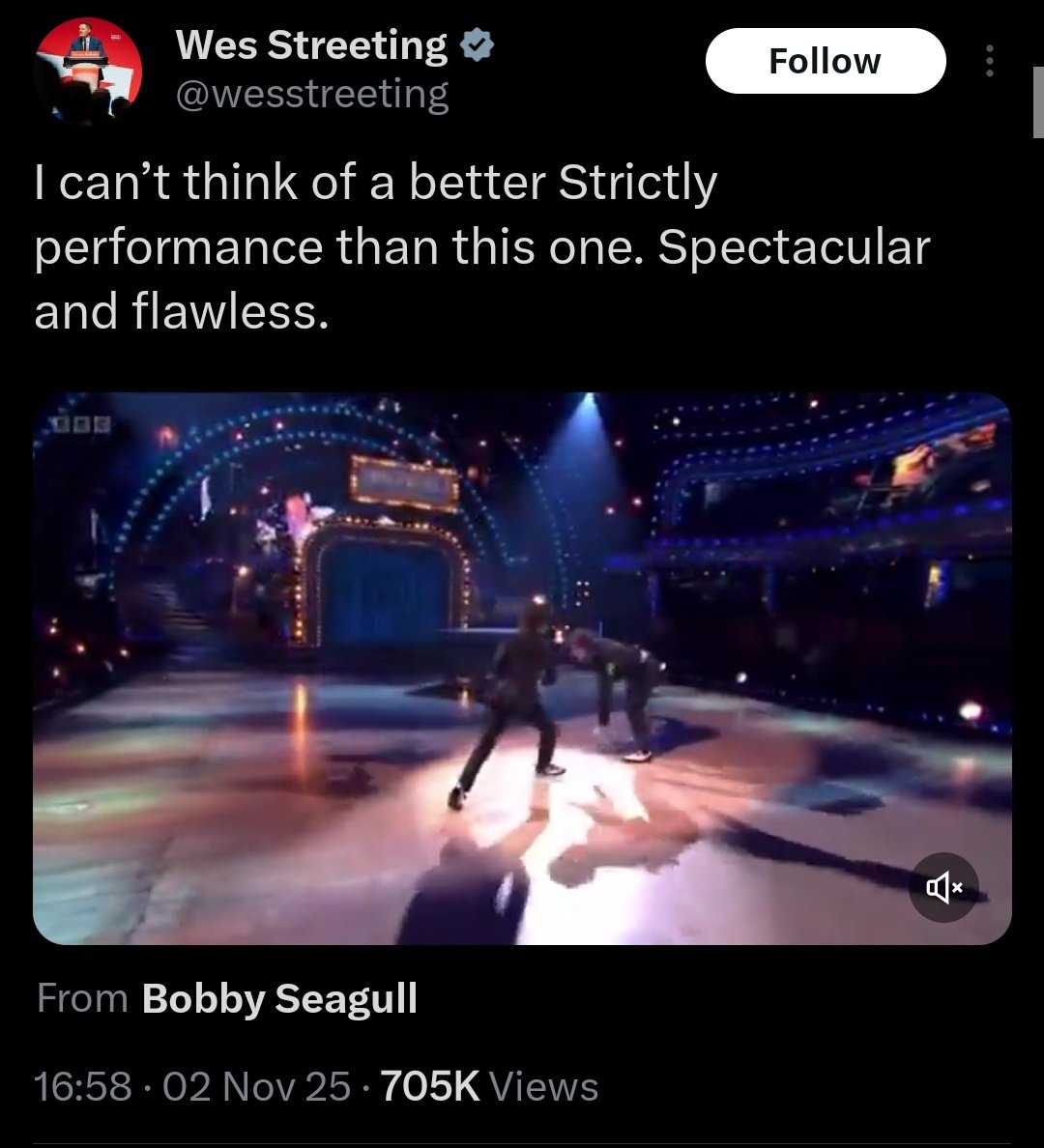 I think Wes Streeting is a prime candidate for WANKER OF THE WEEK with his tone deaf posts! 

People are getting brutally stabbed and this MASSIVE WANKER is posting about strictly! 

What an utter bell end!