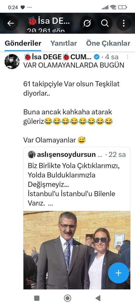 Davamız uğruna yürüdüğümüz bu yolda, kalemiz olan İstanbul'a hizmet etmek için birlik halinde hareket etmeyi hedeflerken, saygı ve güvene dayalı iletişimler kurmamız icab ederken; Çocuklarımın annesi üzerinden yürütülmeye çalışılan adap ve efendiliğe aykırı bu hareket, partimizin