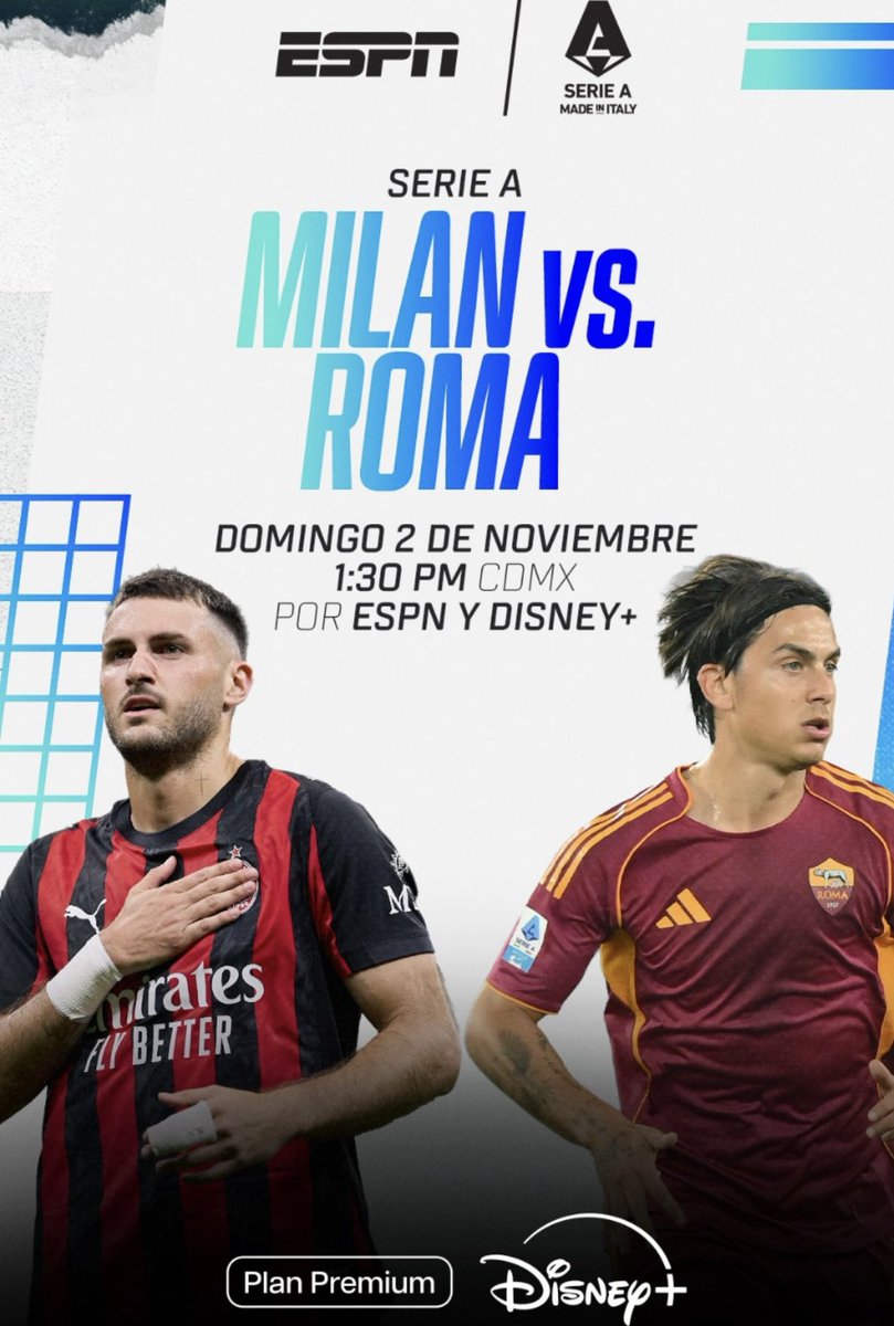 Tenemos Serie A, el mejor partido de la jornada, se los llevamos <a href="/J_Pietra/">Jorge Pietrasanta</a> y yo con el gusto de siempre 1:30pm por el líder mundial ESPN y Disney+
