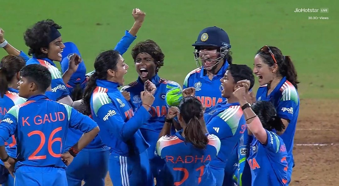 shadow_of_Subh4's tweet photo. Congratulations to all the incredible women who made history today. 
You didn’t just win a World Cup, you redefined strength and changed the nation’s perception of what’s possible. Your confidence, your game-it’s inspiring millions. You didn't just win a cup, you won a nation 💙 https://t.co/yHn2CUy3PG