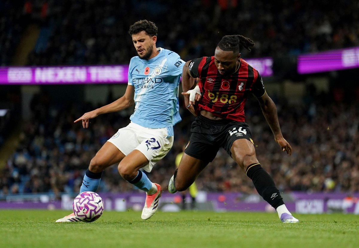 Matheus Nunes made more ball recoveries (9) and won more duels (7) than any other Man City player against Bournemouth. 

He was also successful with both of his take-ons, while none of his teammates won more fouls (3). 💪

#MCIBOU