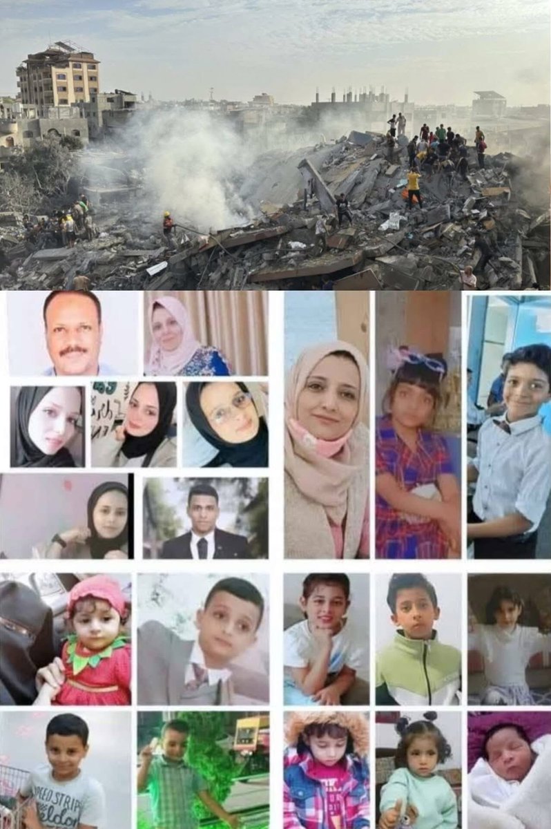 IsahMj3ibrahim's tweet photo. All killed by Israel in one day... a complete family with only a little girl surviving... while the world leaders watch! https://t.co/SfwIoBPWzx