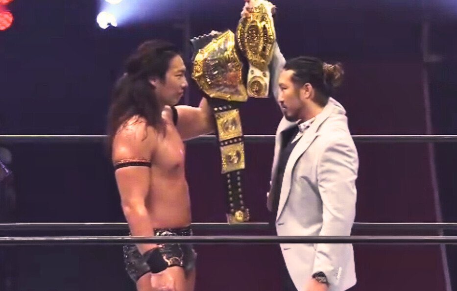 Konosuke Takeshita vs Yota Tsuji por el Campeonato Mundial Peso Pesado IWGP y el Campeonato Global de NJPW en Wrestle Kingdom 20