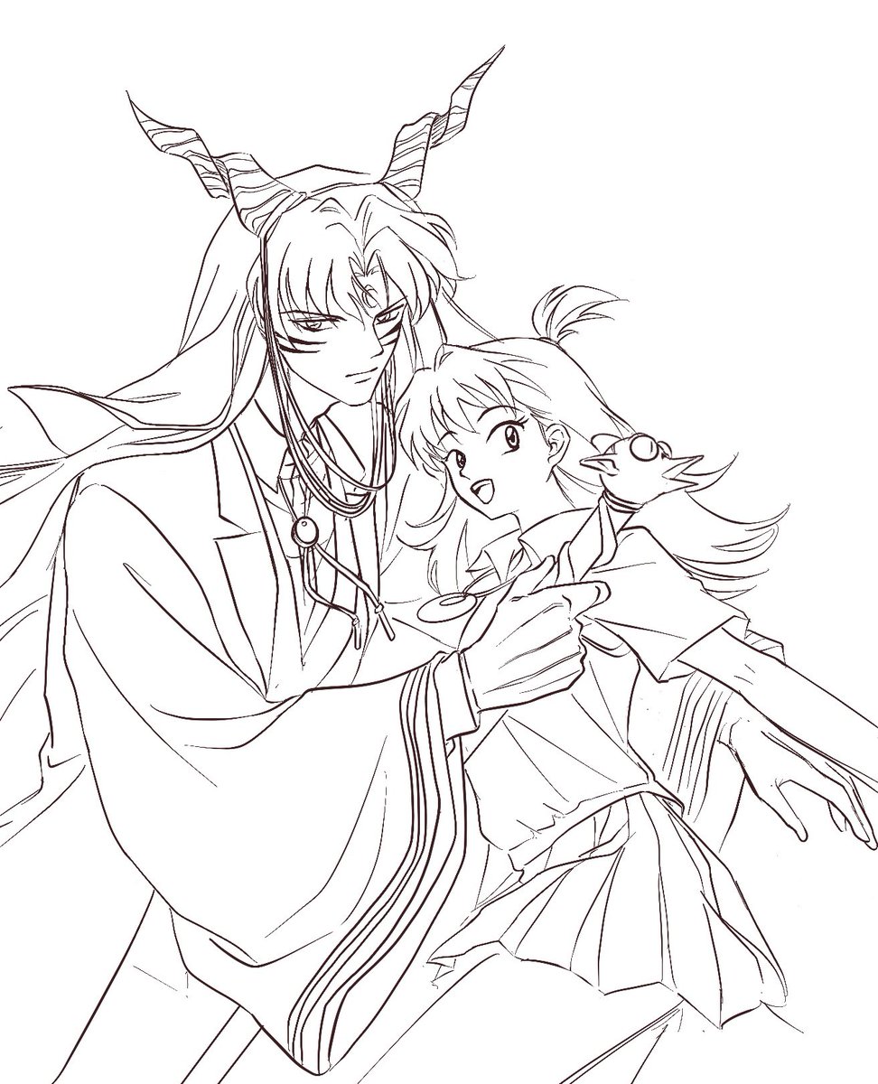 Sesshomaru as Elias and Rin as Chise
‘The Ancient Magus’ Bride’
 #SessRinSpookyDay #殺りん #Sessrin