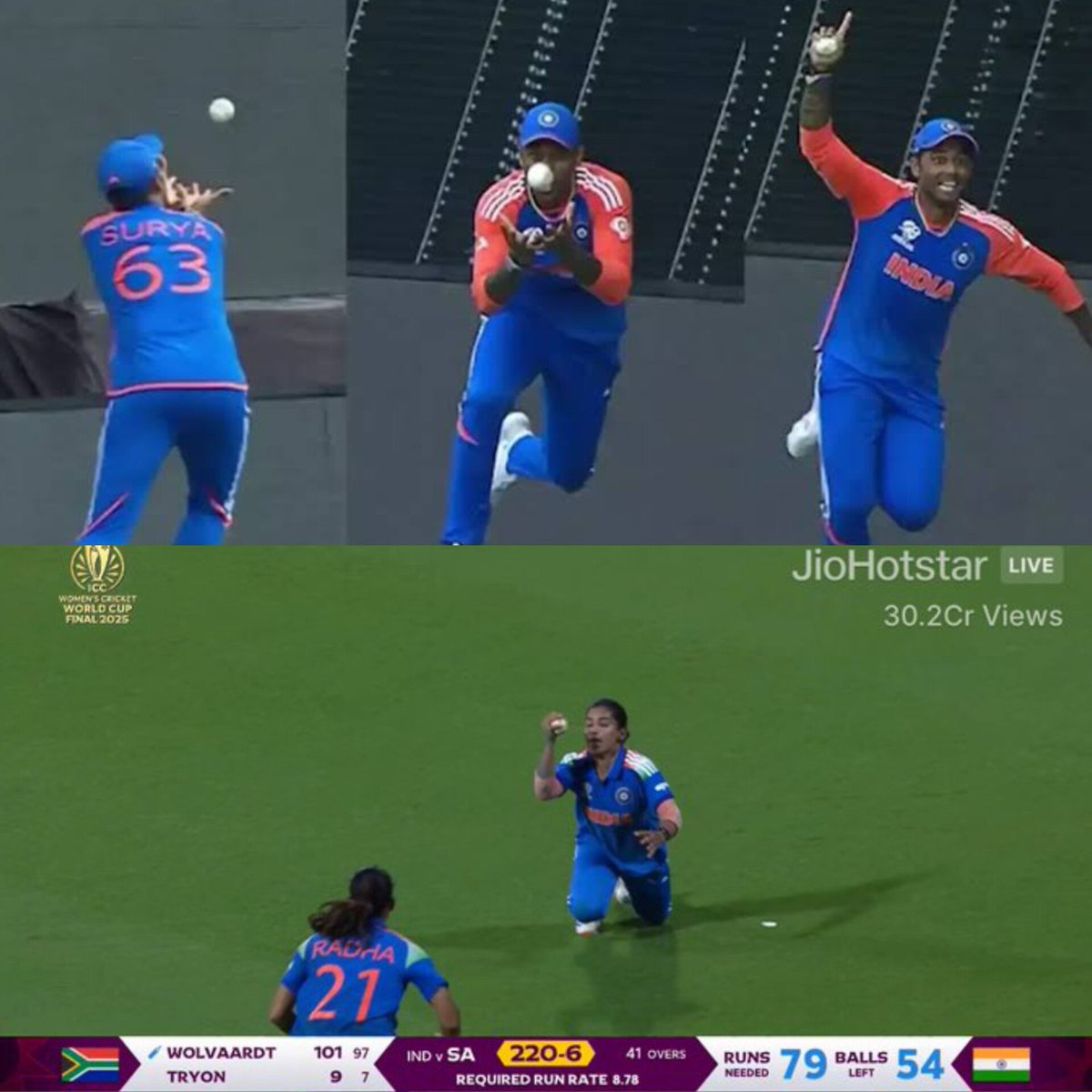 FilmiSpark's tweet photo. World cup wining moments in two different world cups ♥️♥️
#CWC2025 https://t.co/7wLzfcxDs3