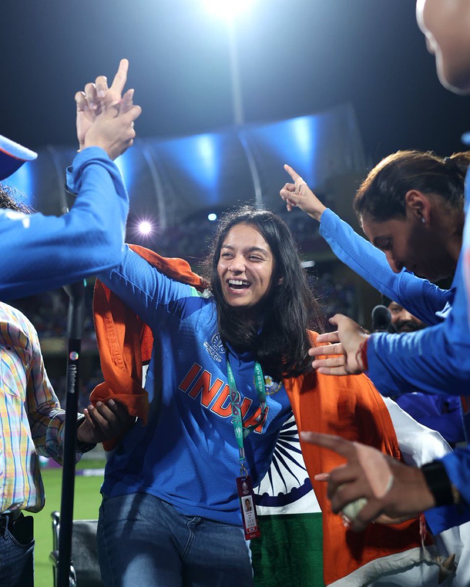 Pratika Rawal in the World Cup celebrations. ❤️