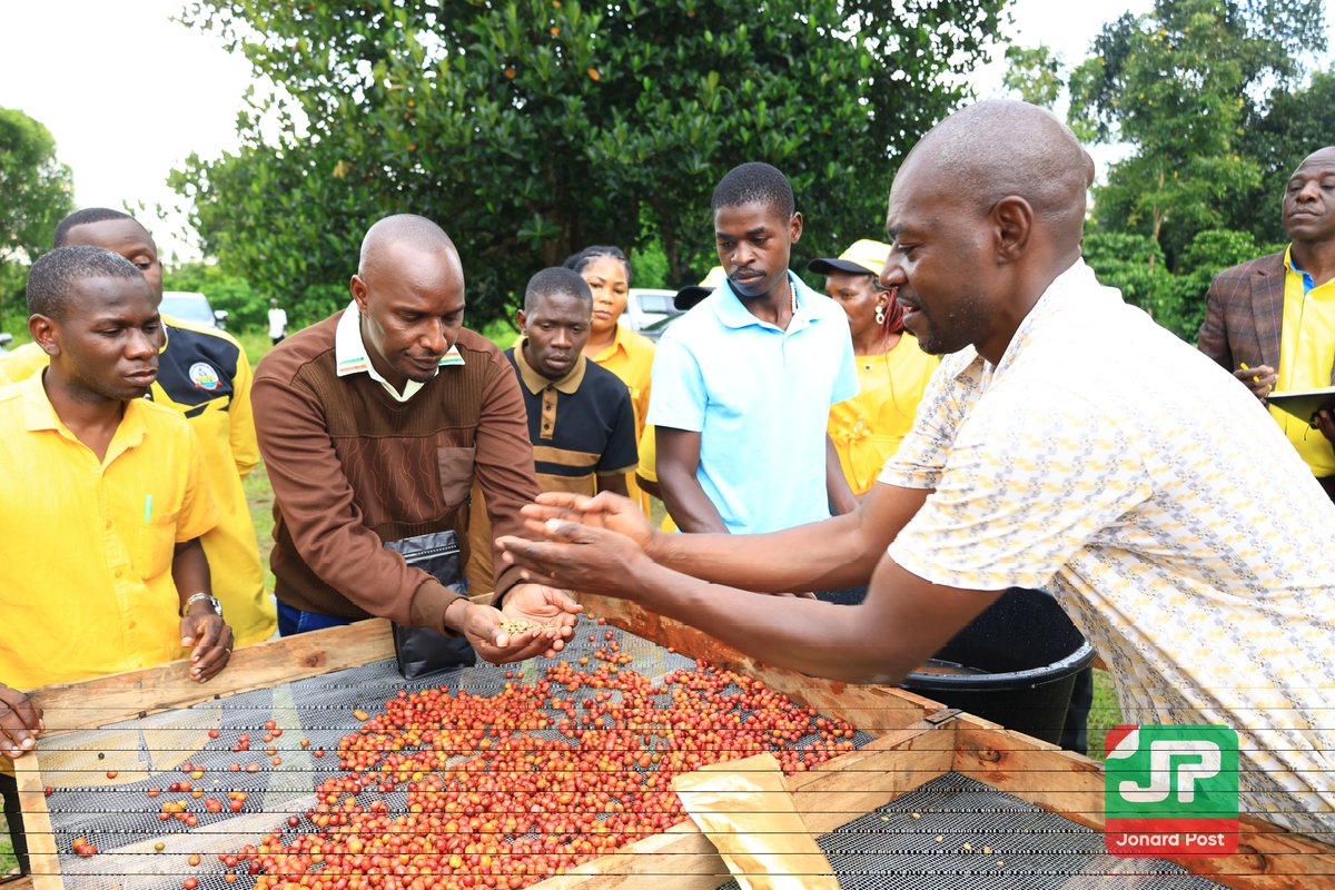nrmwesternug's tweet image. Today Eng. Jonard Asiimwe Akiiki visited PDM beneficiaries in Kiduuma Ward who chose the advice of President Museveni. They have used small capital to venture into high-value enterprises such as poultry, goat rearing, coffee value addition, etc which requires small space or land.…