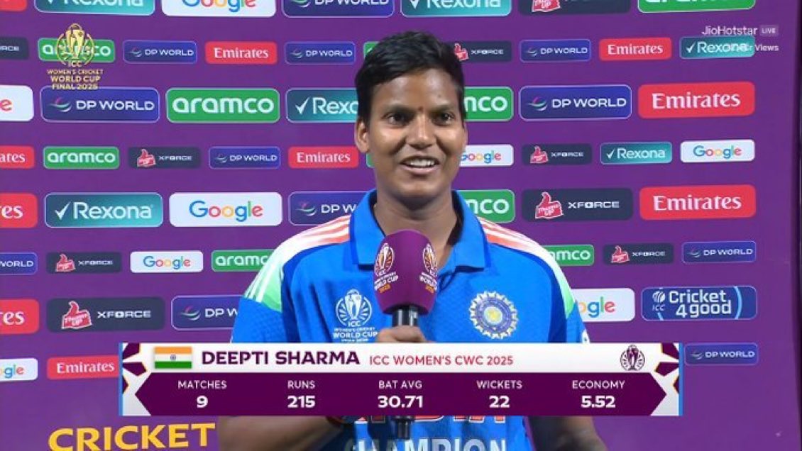 Never have i ever thought that deepti would be one of the most consistent factor for this team’s victory …
Player of the tournament  ✅ !!

All hail queen deepti 🙏
#CWC2025 #INDvSA