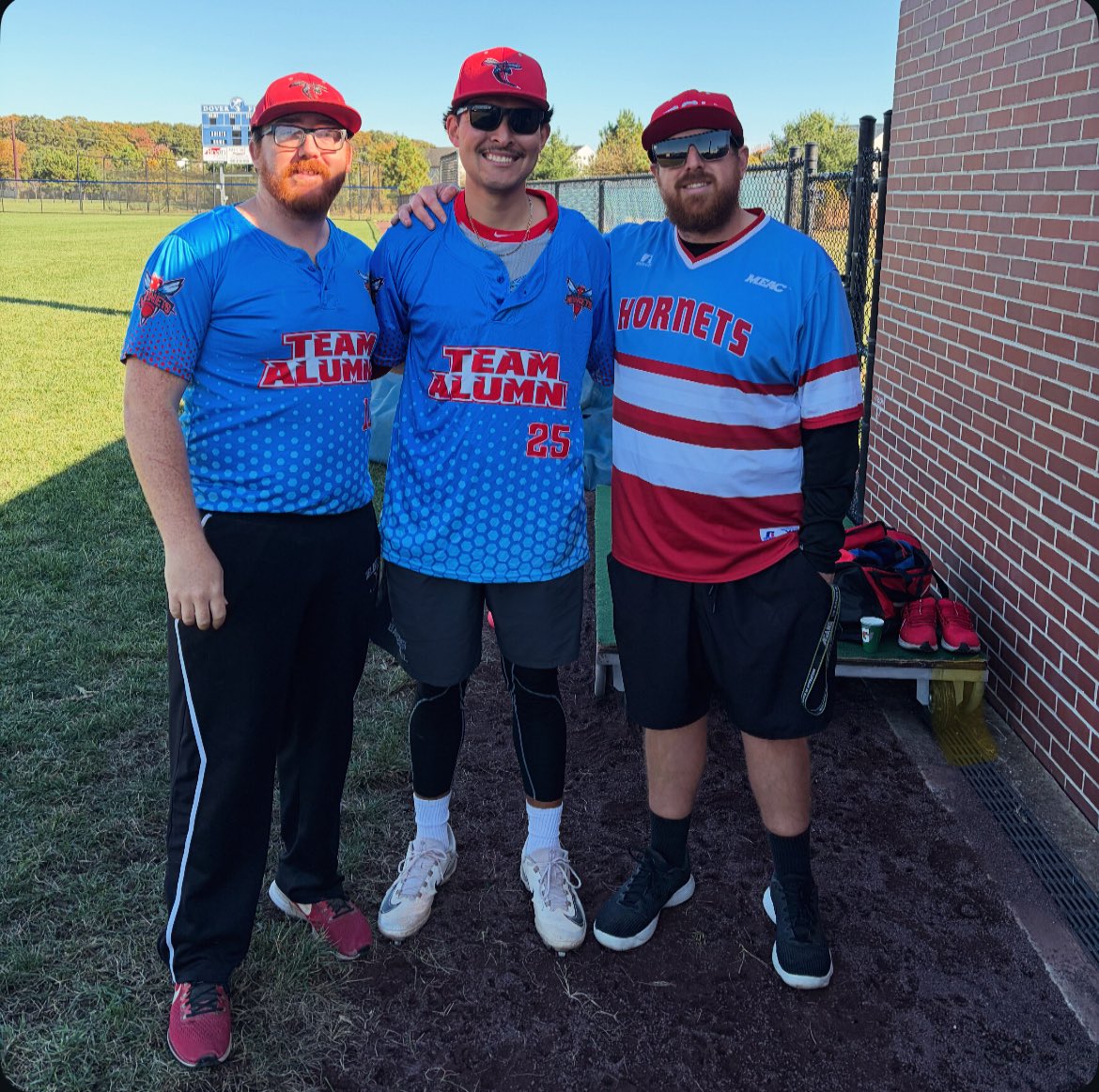 3 former Riders at the <a href="/DSUbaseball/">Delaware State Baseball</a> alumni game representing!!