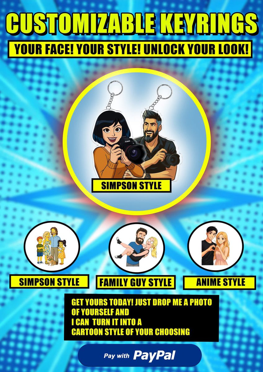 JCPStudios__'s tweet image. Want a customizable keyring ? If so please drop me a message or how to pay and a photo of yourself and can start creating it for you! #keyrings #customizable #photography