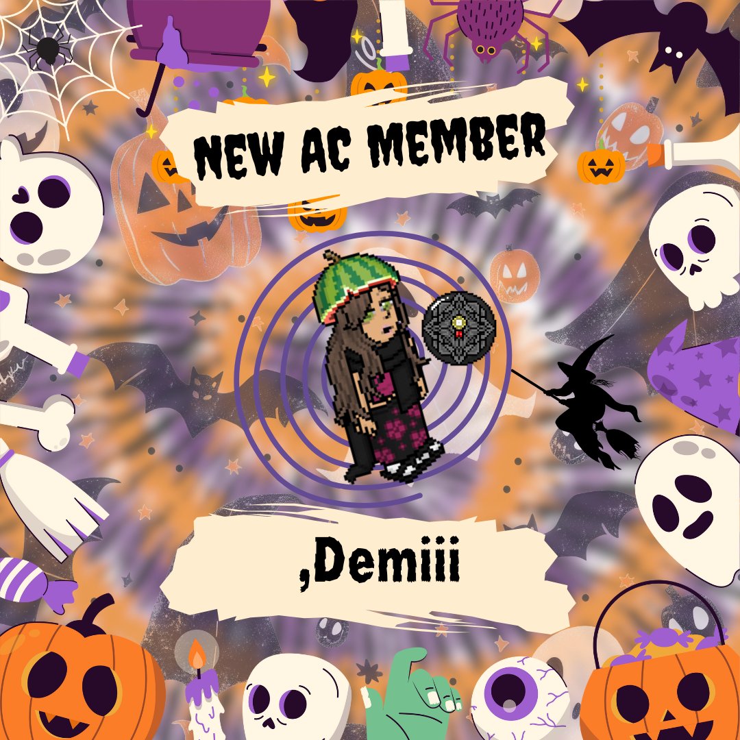 Wow Look at all those Ghosts and we have a new AC Member!... Congratulations to ,Demiii | created by ,-amie #Habbo #HIA #HIAAwardingCommittee