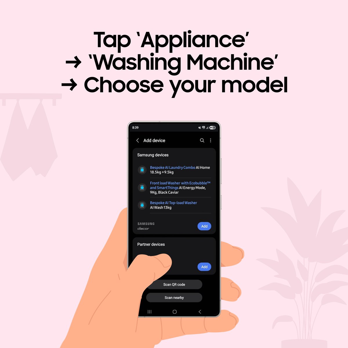SamsungGulf's tweet image. Laundry day, leveled up 🌀📱
Follow these simple steps to connect your Samsung washer to the SmartThings app and manage your laundry from anywhere.

Download the app &amp;amp; register today: smsng.co/60127DhWn
#SmartThings #AIHome