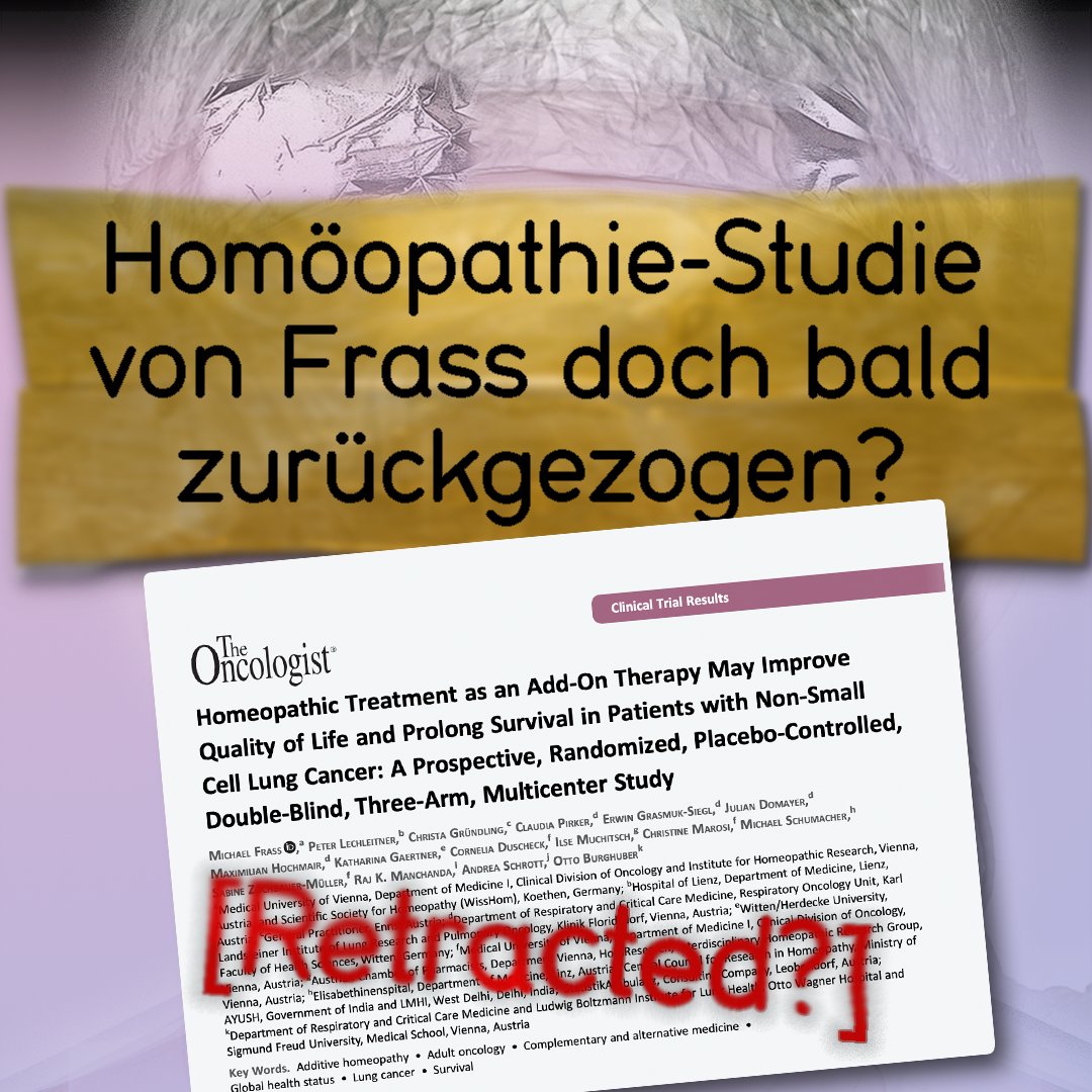 🍡 Wird #Homöopathie-Studie doch zurückgezogen?
Kaum hat M. Frass das Goldene Brett fürs Lebenswerk abgestaubt, schon könnte es Neuigkeiten geben:
🚨 Es klingt, als würde die berühmt-berüchtigte Krebs-Studie endlich zurückgezogen werden!
edzardernst.com/2025/10/the-en…
via <a href="/EdzardErnst/">Edzard Ernst</a>