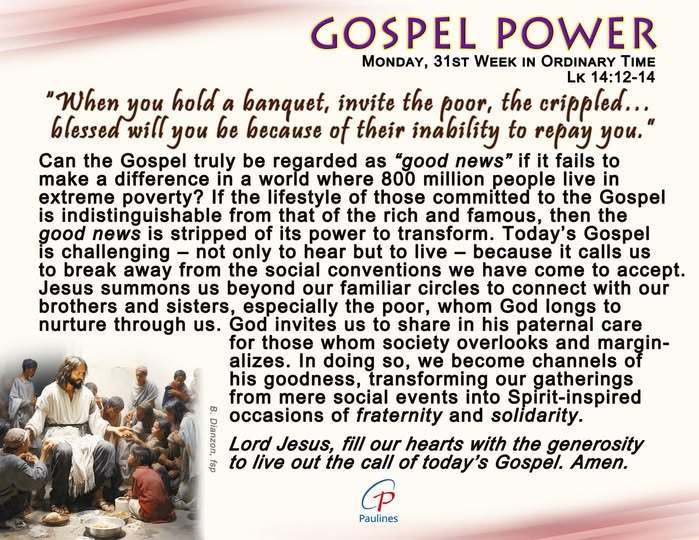 NellyGBasco's tweet photo. GOSPEL POWER
November 3, Monday, 31st Week in Ordinary Time
Lk 14:12-14
1st Reading- Rom 11:29-36

@aldenrichards02 @mainedcm
ADN &amp; ALDUB STRONGER TOGETHER
NO TO SOLO PROJECTS
ALDUB Pa Rin
#BOYCOTTEatBulaga1699 https://t.co/H3snAZiJWQ