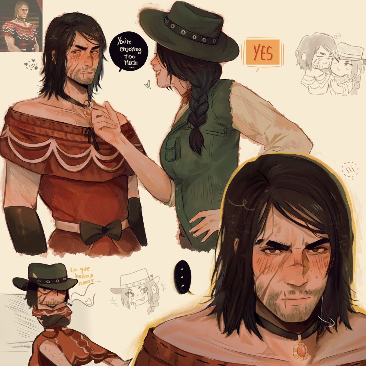 angry dog (he likes it) #abigailmarston #rdr2 #rdrtwt #johnmarston #rdr2fanart #johnigail