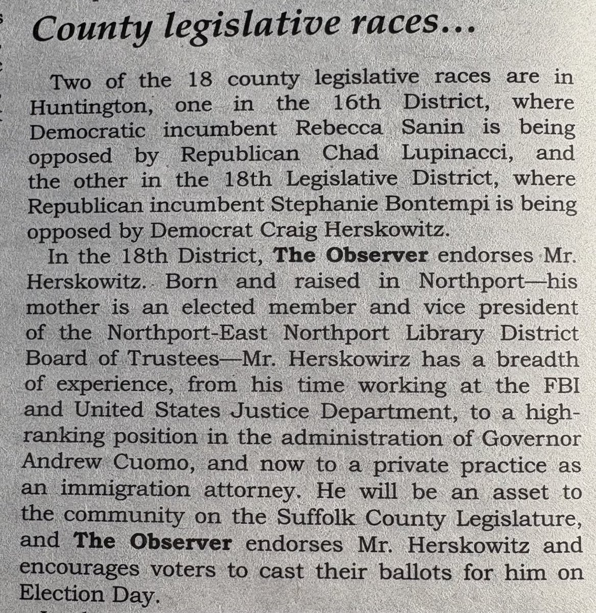 Craig Herskowitz for Assembly District 12 tweet media