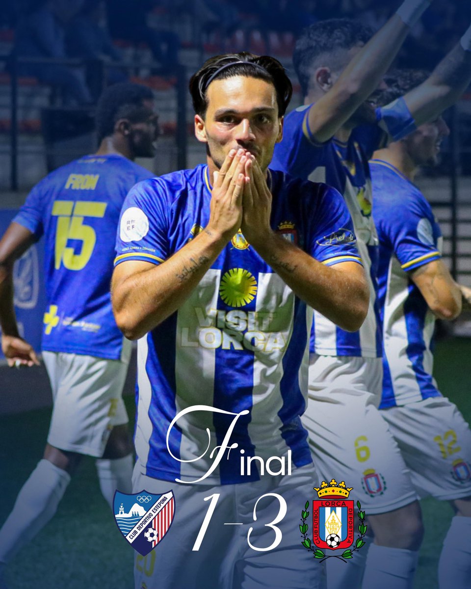 90+5’⏱| 1-3 | ¡𝗙𝗜𝗡𝗔𝗟, 𝗙𝗜𝗡𝗔𝗟, 𝗙𝗜𝗡𝗔𝗟, 𝗙𝗜𝗡𝗔𝗟, 𝗙𝗜𝗡𝗔𝗔𝗔𝗔𝗔𝗔𝗔𝗔𝗔𝗟 𝗘𝗡 𝗘𝗦𝗧𝗘𝗣𝗢𝗡𝗔!

¡𝗟𝗢𝗦 𝟯 𝗣𝗨𝗡𝗧𝗢𝗦 𝗦𝗘 𝗩𝗜𝗘𝗡𝗘𝗡 𝗔 𝗖𝗔𝗦𝗔 𝗘𝗡 𝗟𝗔 𝗠𝗔𝗟𝗘𝗧𝗔!

#EsteponaLorcaDeportiva 
#SoloySiempreLorcaDeportiva