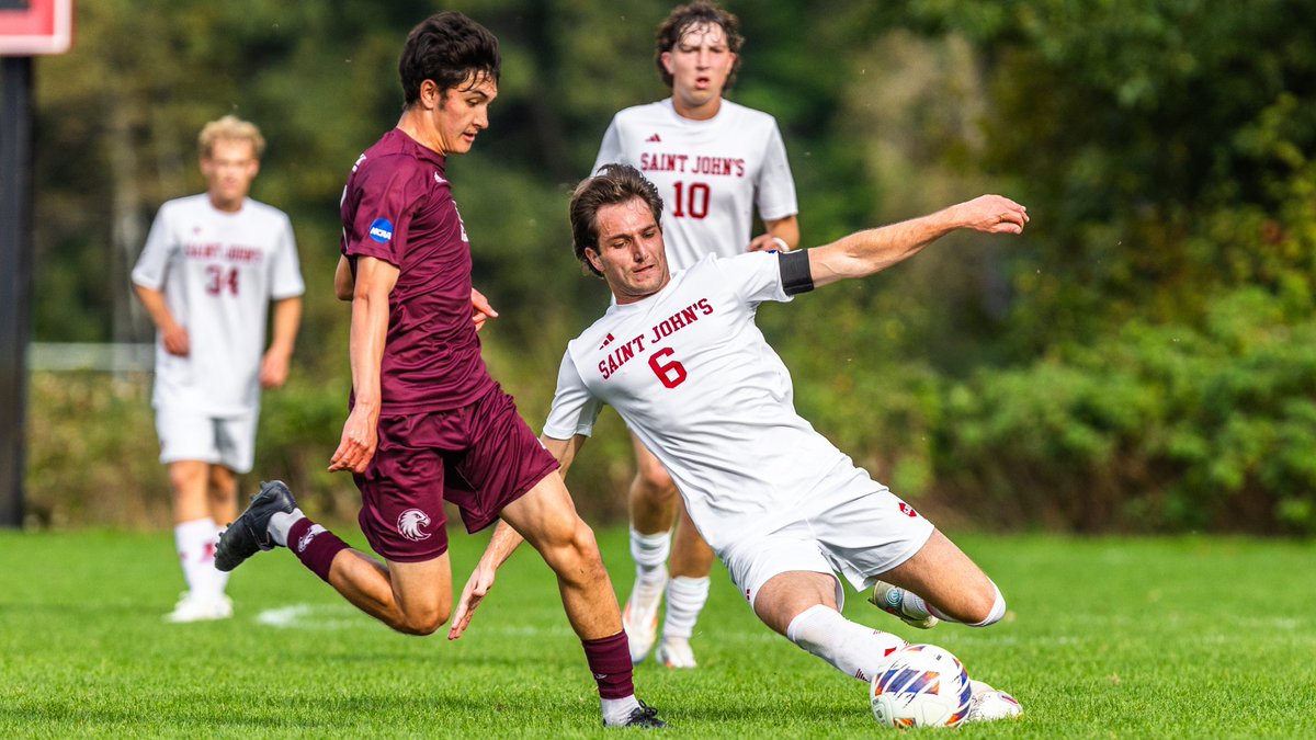 Sixth-seeded <a href="/Johnnie_Soccer/">Saint John's Soccer</a> travels to face third-seeded No. 6 Augsburg in the <a href="/MIACathletics/">MIAC</a> quarterfinals at 5 p.m. Monday, Nov. 3, at Edor Nelson Field in Minneapolis!

LIVE COVERAGE/PREVIEW: gojohnnies.com/news/2025/11/2…

#GoJohnnies | #d3soc