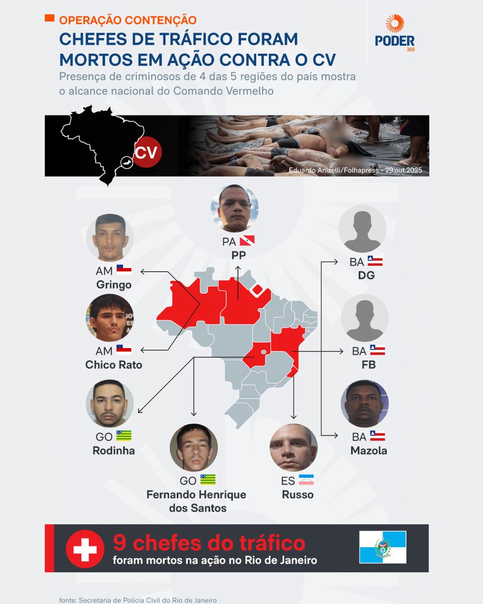 A Secretaria de Polícia Civil do Rio de Janeiro informou que há suspeitos de 8 Estados fora do Rio, incluindo Pará, Amazonas, Bahia, Ceará, Paraíba, Goiás, Mato Grosso e Espírito Santo