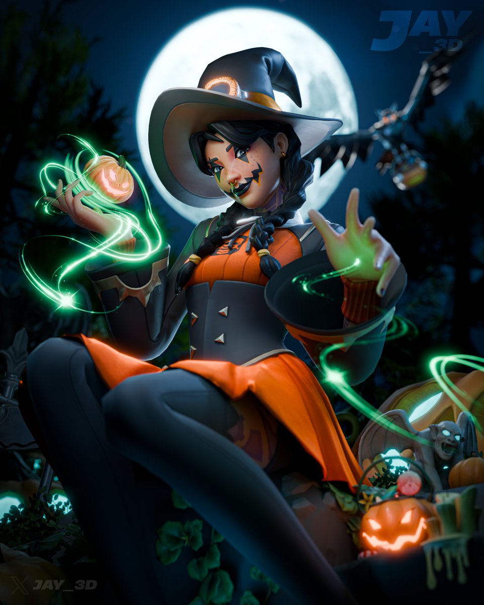🍬🎃 Face Paint Witch Jules 🎃🍬

Here a version with face paint! (forgot to post it lmao)

#Fortnite #FortniteArt #Blender