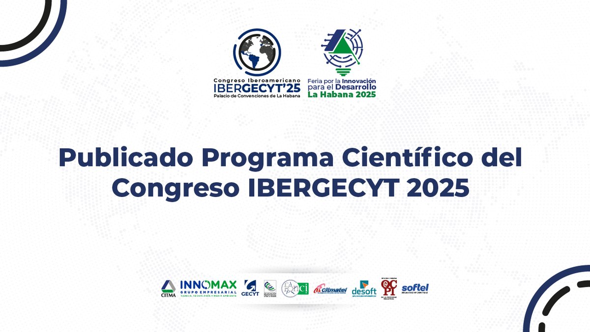 gecytcu's tweet image. 🎓 ¡Ya disponible!

Consulta o descarga el Programa Científico del #IBERGECYT2025.🔍 Descubre ponencias, paneles y espacios de diálogo.📥 Accede al programa desde el sitio oficial y prepárate para días de conocimiento compartido.

ibergecyt.cu/programa-cient…

#GECYT #CitmaCuba #Cuba