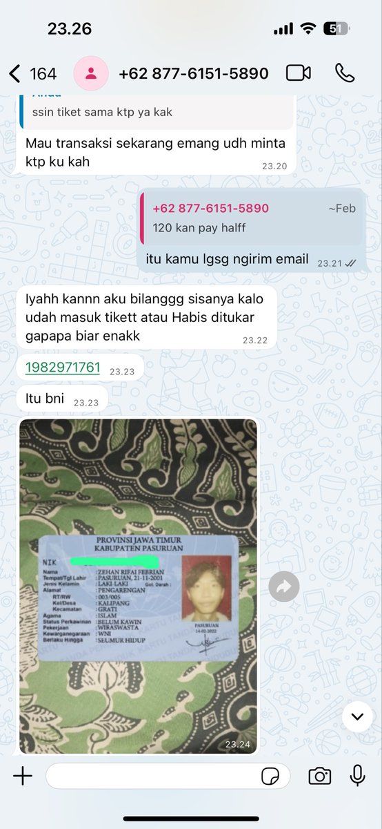 swlalisa's tweet photo. PARA PENIPU TIKET KONSER
(BASED ON MY EXPERIENCE)

1. ZEHAN RIFAI FEBRIAN
(+6287761515890) https://t.co/WPZdShbS5d