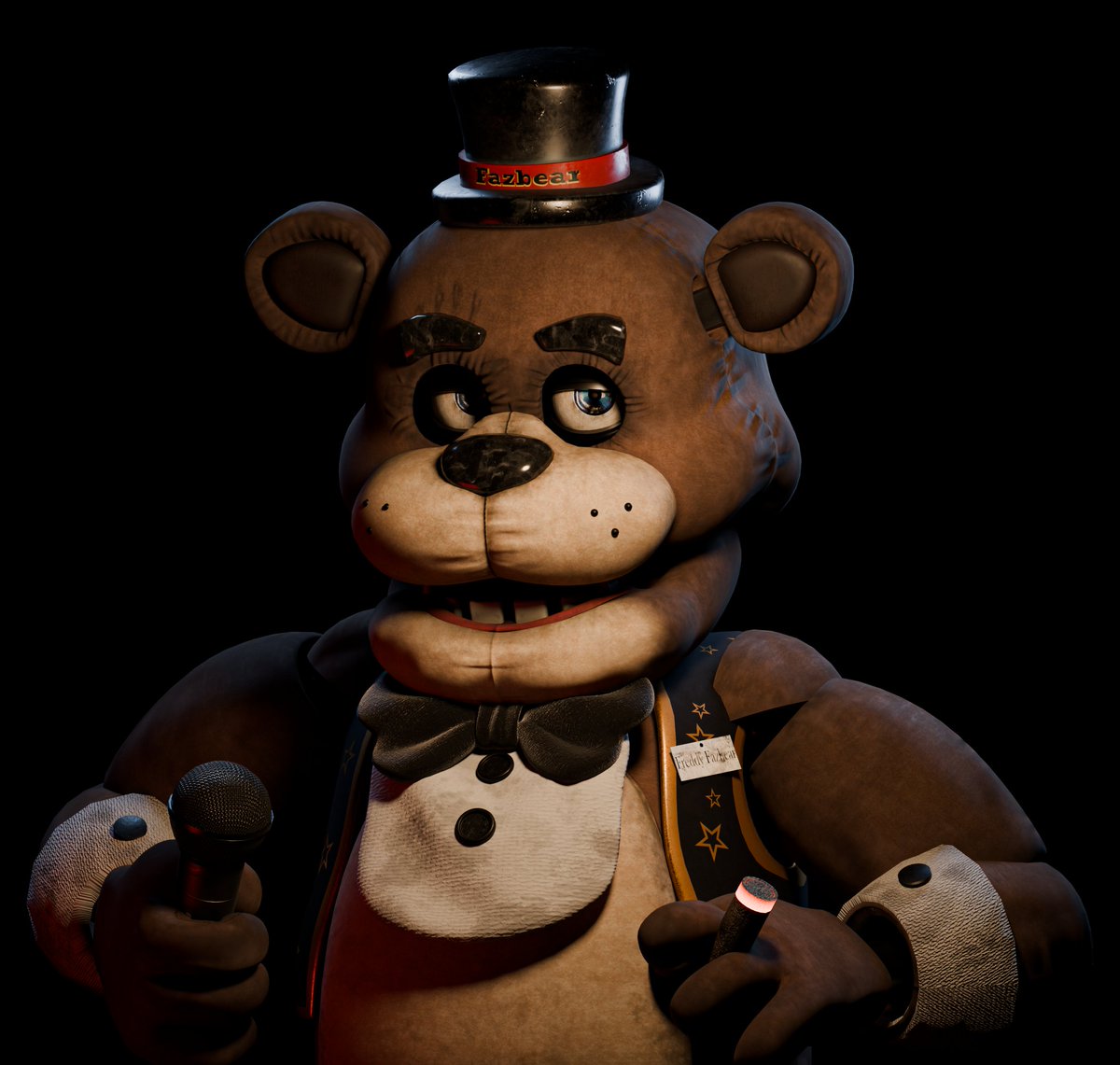 Yaaay Freddy is done... Again. I wish I can just stick with a design, i wanna be done with these...
-
Rig by <a href="/ZaroWasTaken/">Zarø</a> 
-
Retex/Edit by me
-
Map by <a href="/RTVSYFE/">RTV SYFE</a> 
-
Renders by me
-
#FNAF #blender3d #b3d