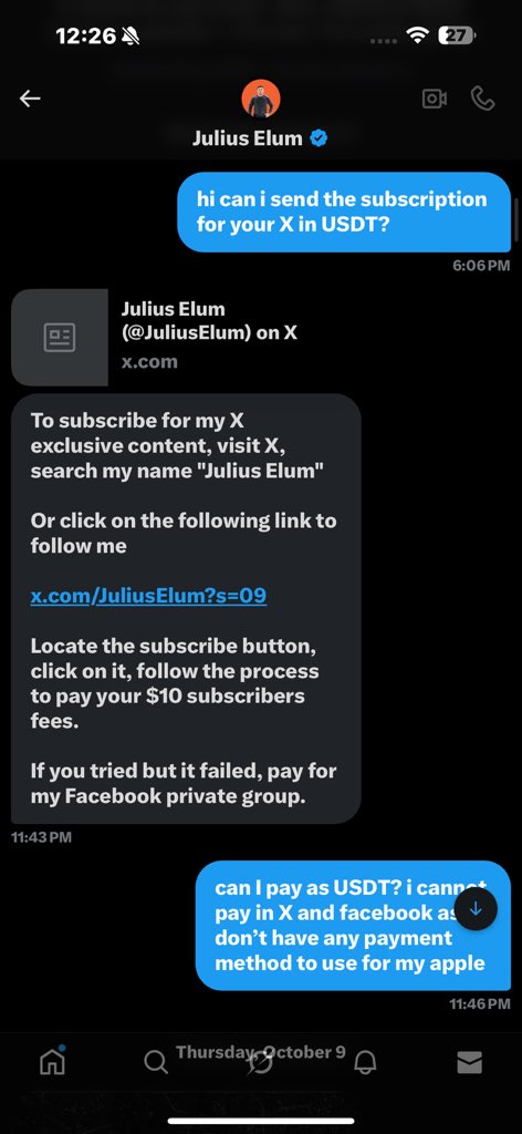 kaiiib_'s tweet photo. @JuliusElum BEWARE OF THIS SCAMMER

this is your so-called “MENTOR”? “FOUNDER”? what a shame. Imagine just for an amount of $22, you will block anyone who asks for a refund haha what a shame for you man. hope you are happy with your life. you’re all talk and full of excuses https://t.co/UjFThVrSob