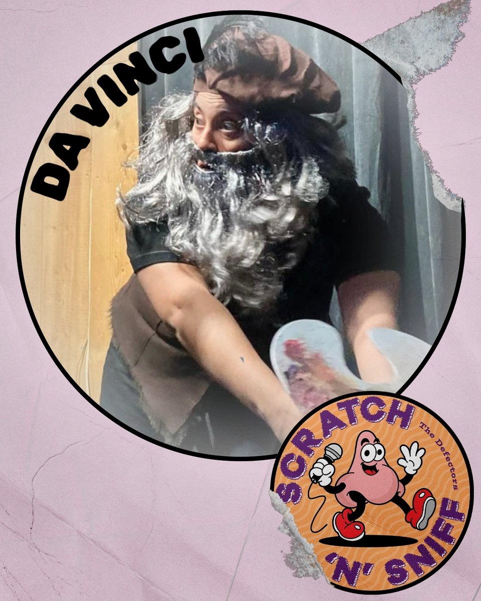 Announcing our second act for November’s Scratch ‘n’ Sniff! Here to paint us some picture perfect comedy, it’s Da Vinci! 🍞🌹🎨

Come and join Leonardo Da Vinci in an exclusive Q&amp;A having travelled to this time in a time machine he invented. 

Tickets: app.lineupnow.com/event/the-defe…