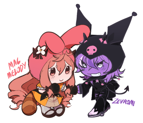 claypibara's tweet image. mac melody y zevromi repost pero ahora pintaditos 💥
