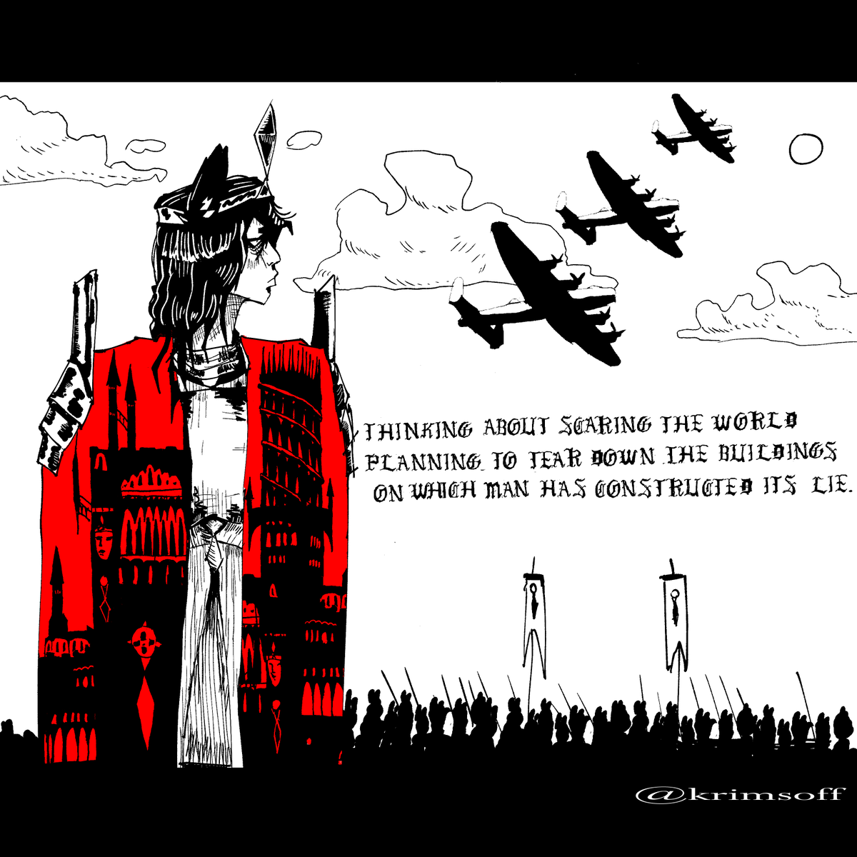 lyrics are from a spanish song called : Un día soso frente a la puerta de mi cabeza - 713avo amor
