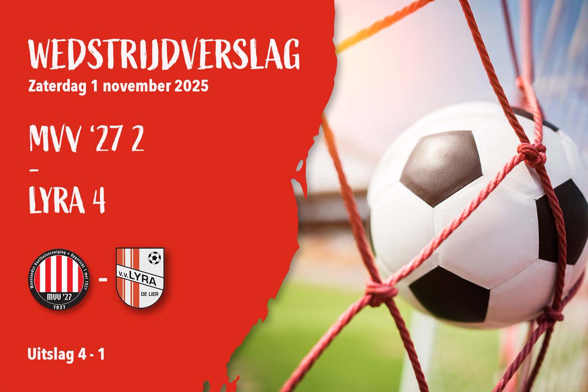 SCORINGSDRIFT SAMUEL BREEKT LYRA OP.  mvv27.nl/2025/11/02/sco…